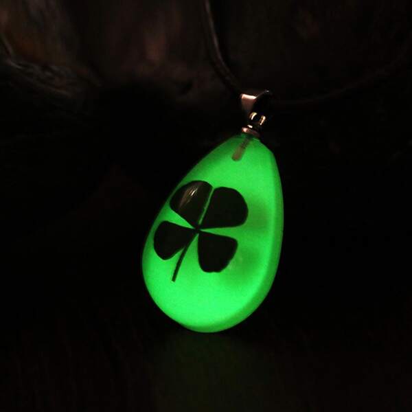 

Four-leaf Clover Charm Necklace, Green