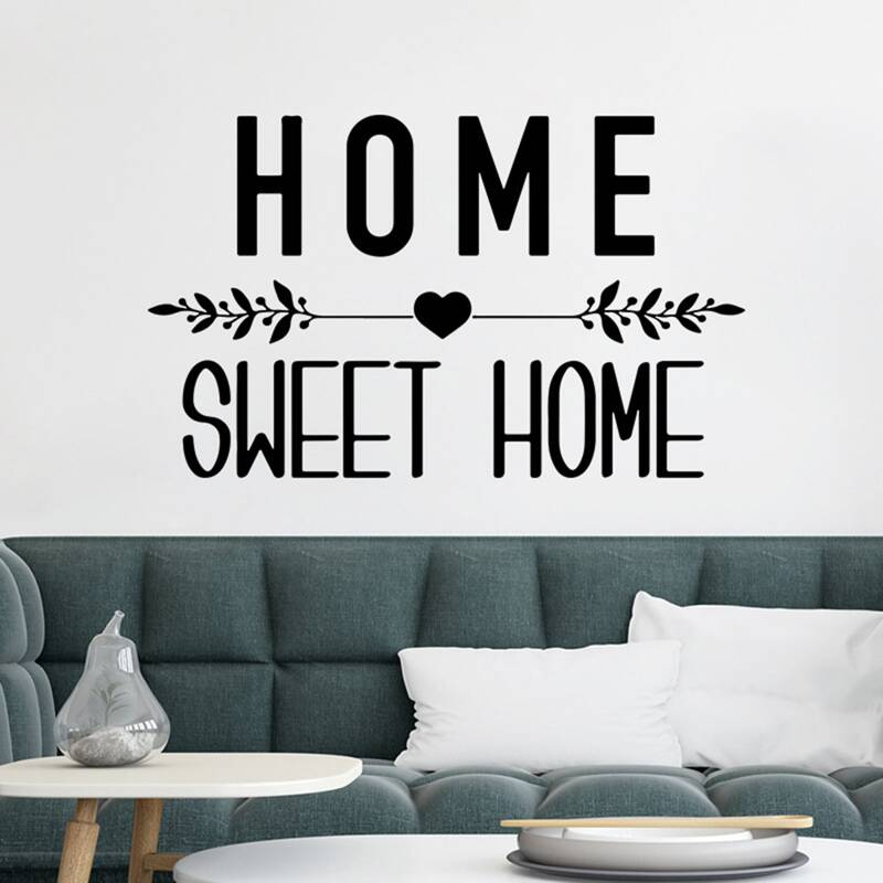 

Slogan Print Wall Sticker, Black