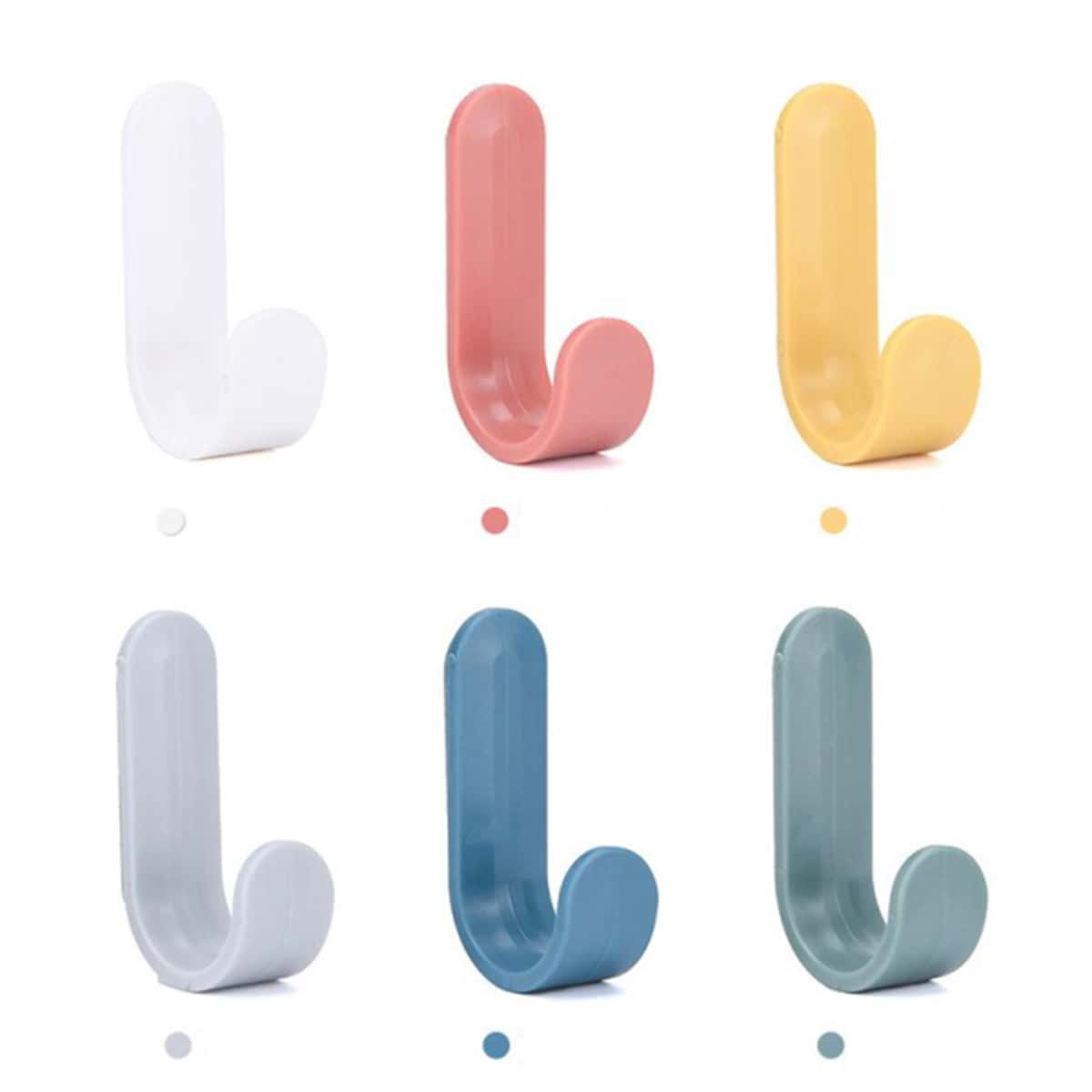 

4pcs Random Color Simple Wall Hook, Multicolor