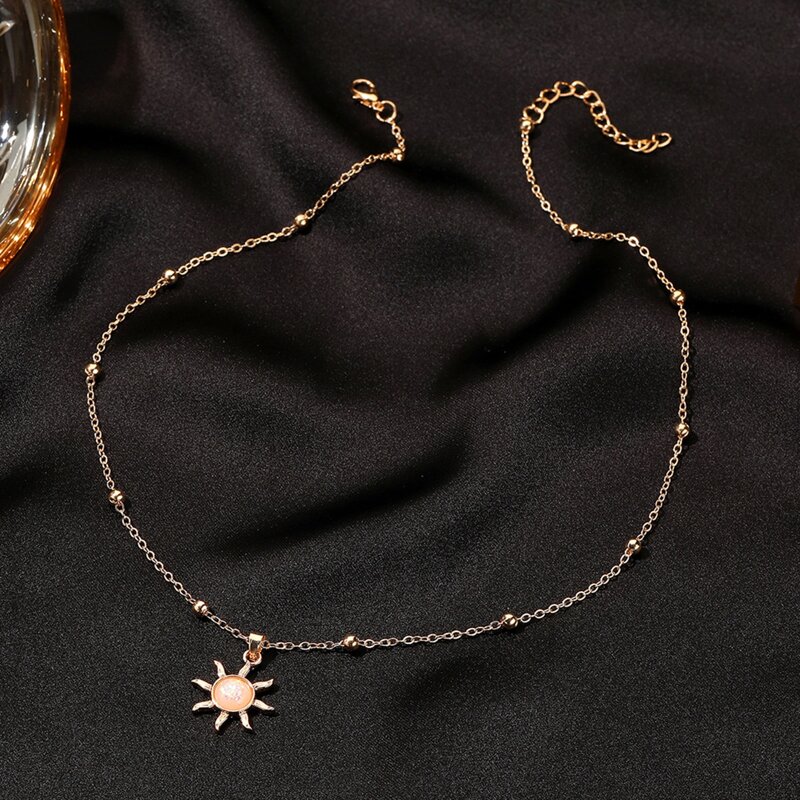 

Sun Pendant Necklace, Gold