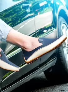 Mocasines de hombres bicolor - Azul Marino - Ver 2