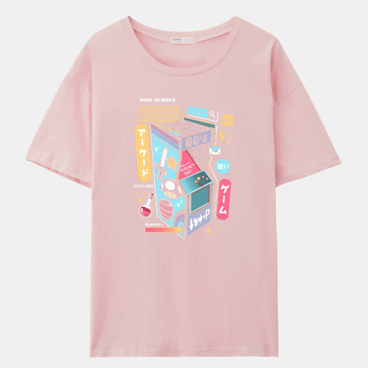 

Letter Graphic Tee, Baby pink