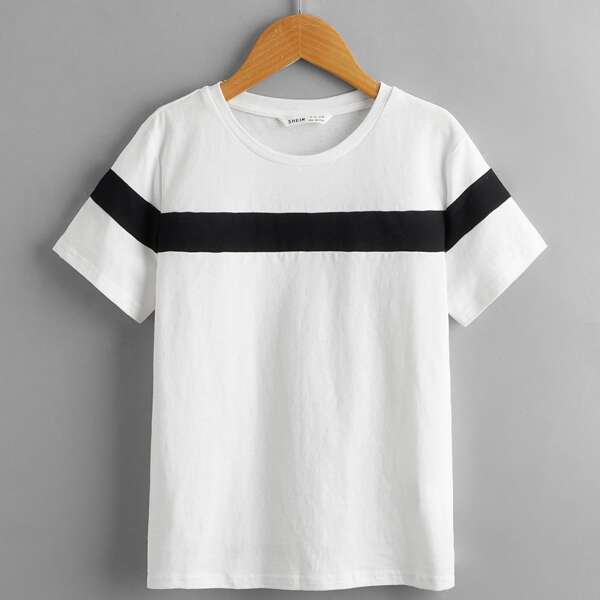 

Boys Colorblock Tee, White