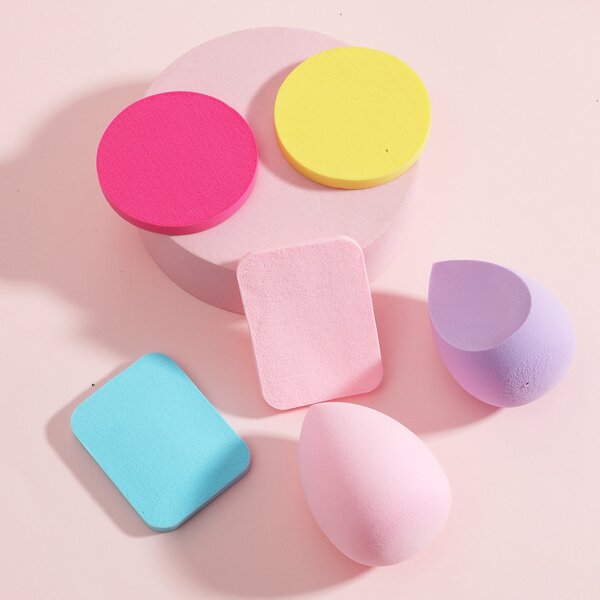 

6pcs Makeup Sponge, Multicolor