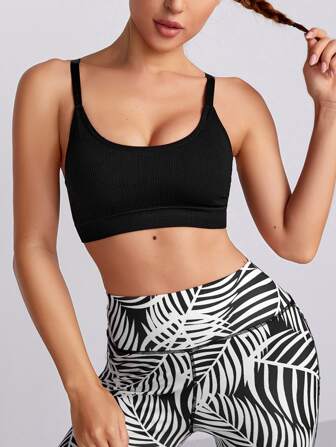 Medium Support  Seamless Backless Sports Bra