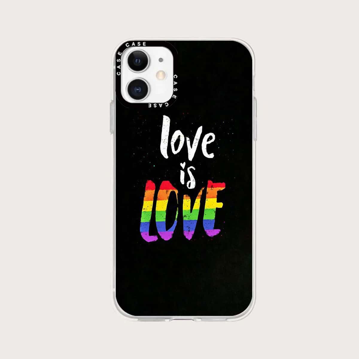 

LGBT Letter Graphic Phone Case, Multicolor