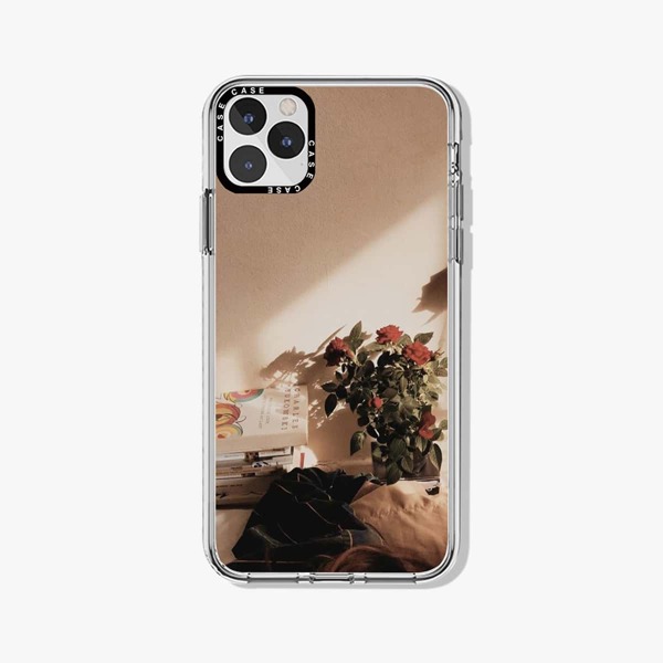 

Flower & Book Print Phone Case, Multicolor