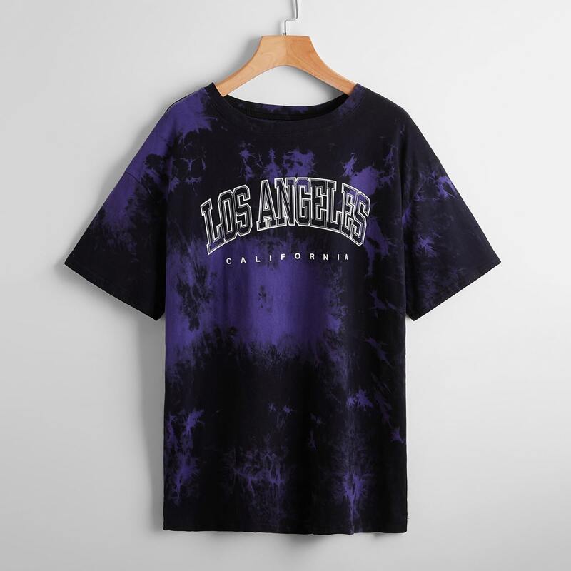 

Letter Tie Dye Tee, Multicolor