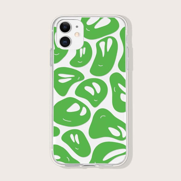 

Cartoon Alien Phone Case, Clear