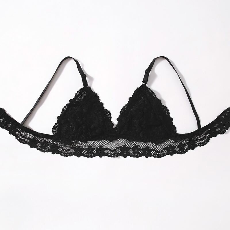 

Floral Lace Bra, Black