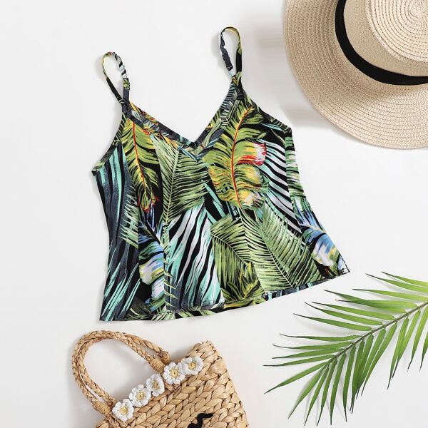 

Girls Tropical Print Cami Top, Multicolor