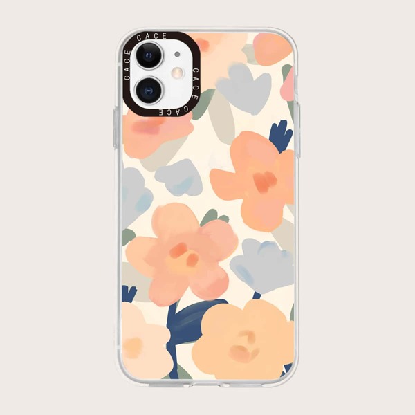 

Flower Pattern Clear Phone Case, Multicolor