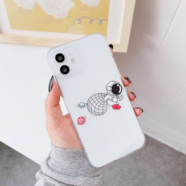 

Cartoon Astronaut Clear Phone Case