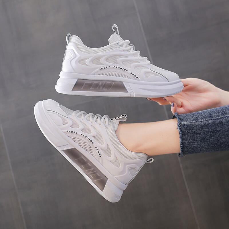 

Lace-up Mesh Skate Shoes, White