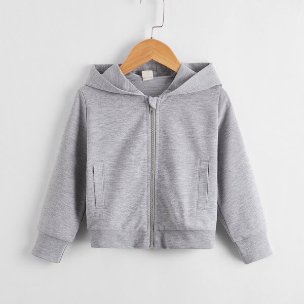 

Toddler Girls Zip Up Hoodie, Grey