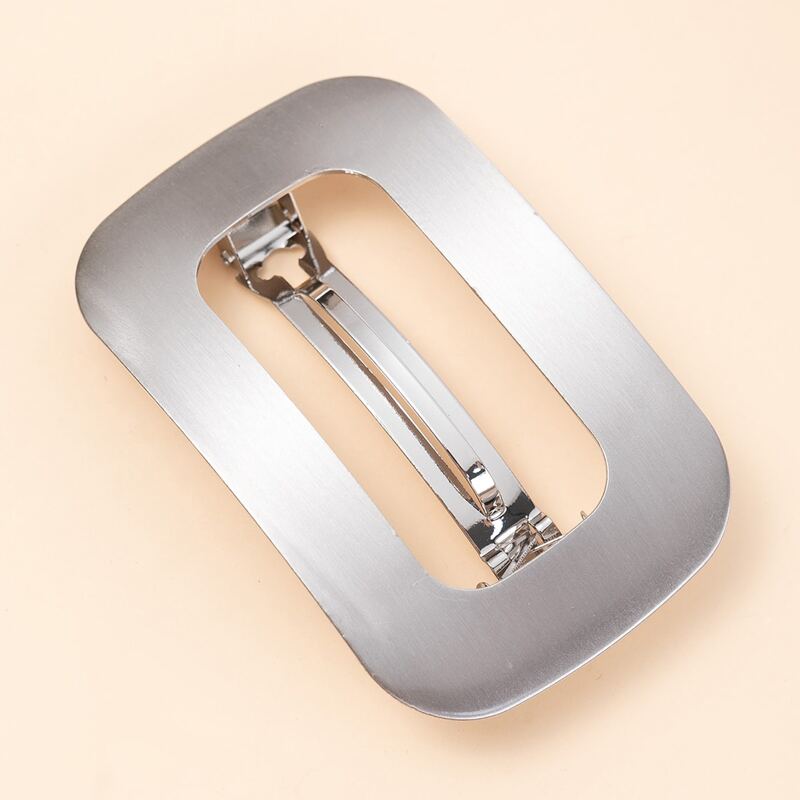 

Geometric Hair Clip, Silver