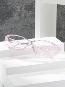 Montura de gafas rectangular de plástico unisex, gafas ligeras para computadora, juegos, TV, teléfono móvil, gafas ópticas de moda - transparente - Ver 2