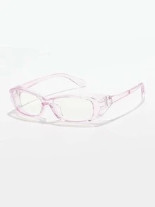 Montura de gafas rectangular de plástico unisex, gafas ligeras para computadora, juegos, TV, teléfono móvil, gafas ópticas de moda - transparente - Ver 4