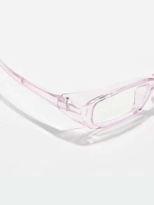 Montura de gafas rectangular de plástico unisex, gafas ligeras para computadora, juegos, TV, teléfono móvil, gafas ópticas de moda - transparente - Ver 5