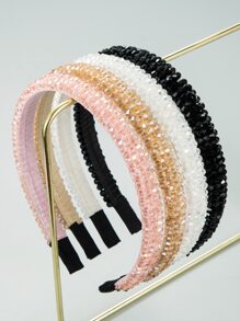 Royal 1pc/4pcs Crystal Decor Headband Tiaras,Hairband,Hair Hoop Headbands Hair Accessories Head Accessories - Multicolor - View 1