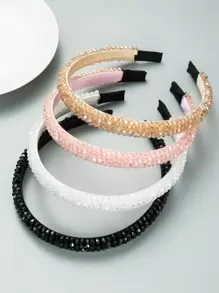 Royal 1pc/4pcs Crystal Decor Headband Tiaras,Hairband,Hair Hoop Headbands Hair Accessories Head Accessories - Multicolor - View 2