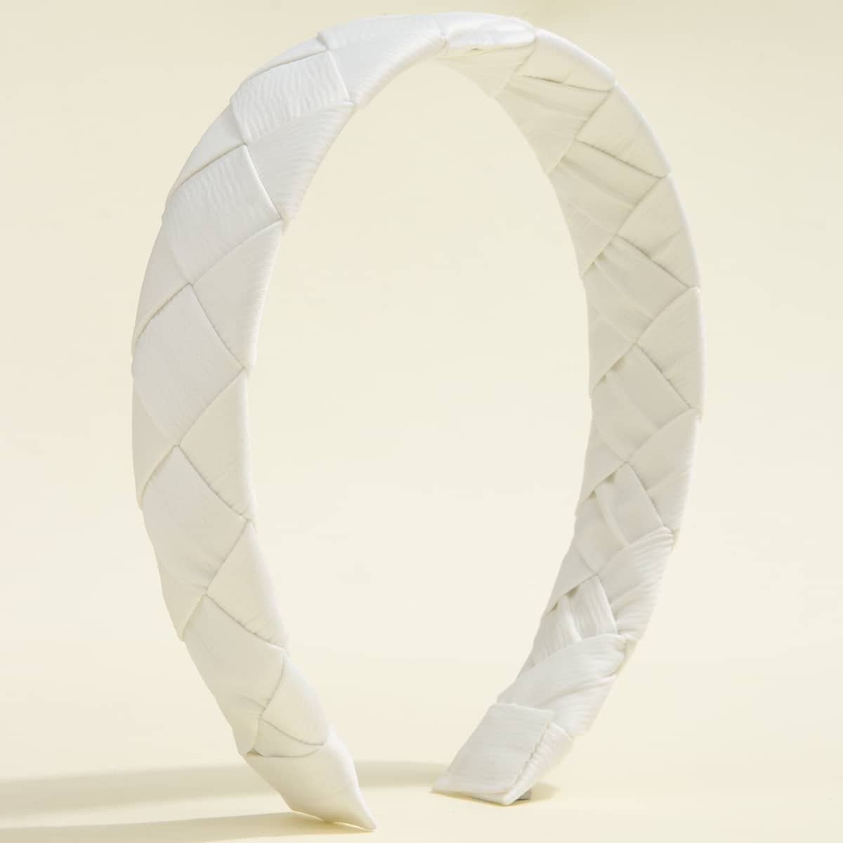 

Solid Braided Design Headband, White