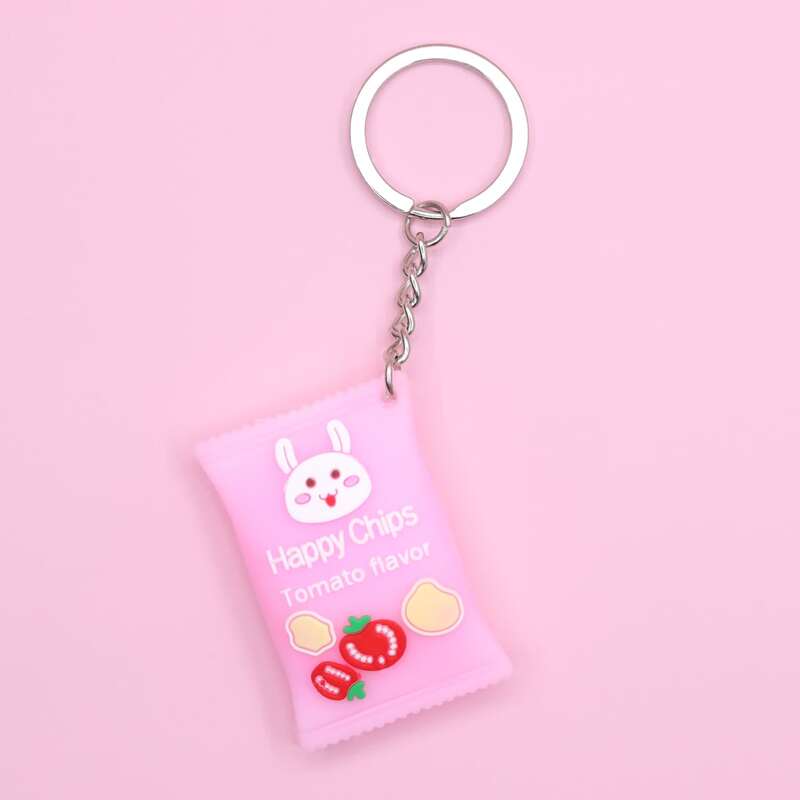 

Cartoon Snack Charm Keychain, Multicolor