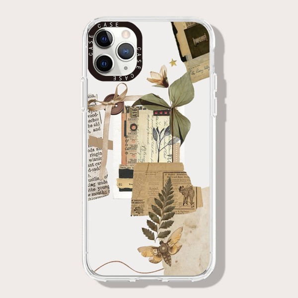 

Leaf Pattern Phone Case, Clear