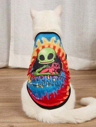 Débardeur pour animaux de compagnie à imprimé alien