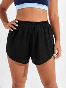 2 en 1 shorts deportivos - Negro - Ver 3