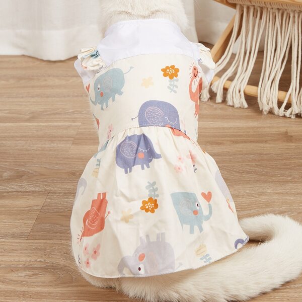 

Cartoon Graphic Pet Dress, Multicolor
