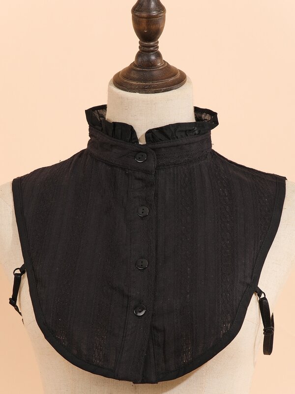 Button Front Dickey Collar