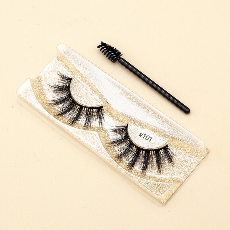 

1pair Volume Eyelashes & 1pc Brush, Black