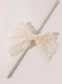 Clip Para El Cabello Con Decoración De Moño - Beis - Ver 3