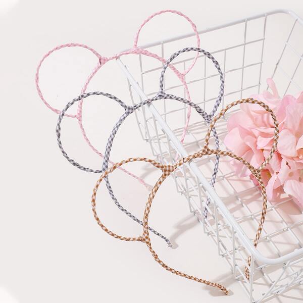 

3pcs Cartoon Ear Decor Headband, Multicolor