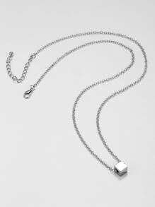 RINTOLER Vòng cổ quyến rũ hình học dành cho nam giới thời trang và phổ biến bằng thép không gỉ để làm quà tặng trang sức và cho vẻ ngoài sành điệu - Bạc - Xem 2