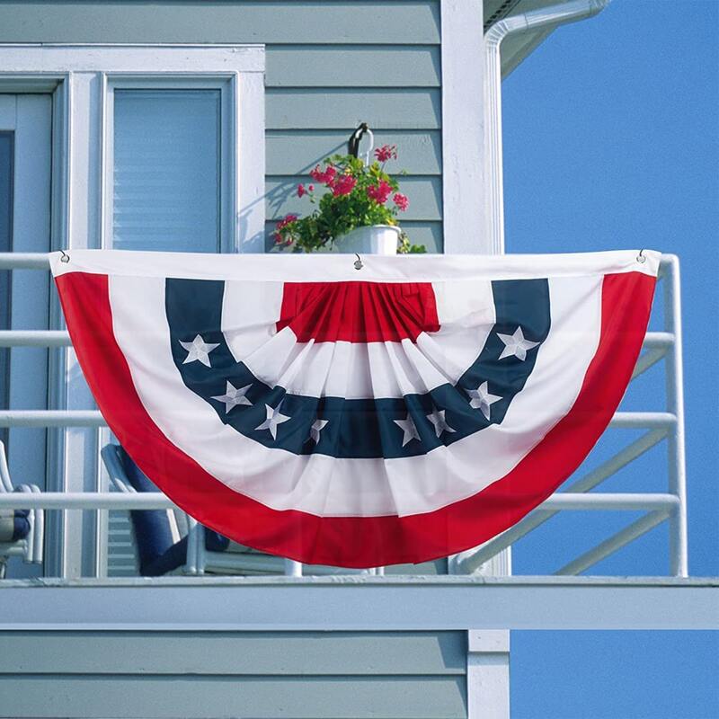 

American Pleated Fan Flag, Multicolor