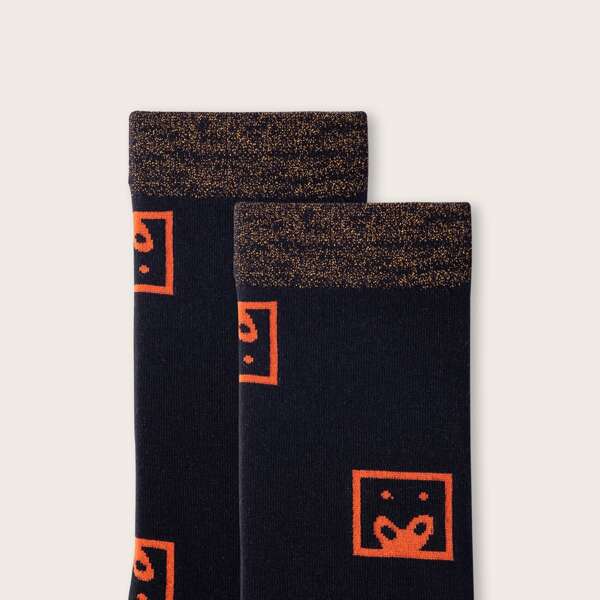 

Cartoon Graphic Crew Socks, Multicolor