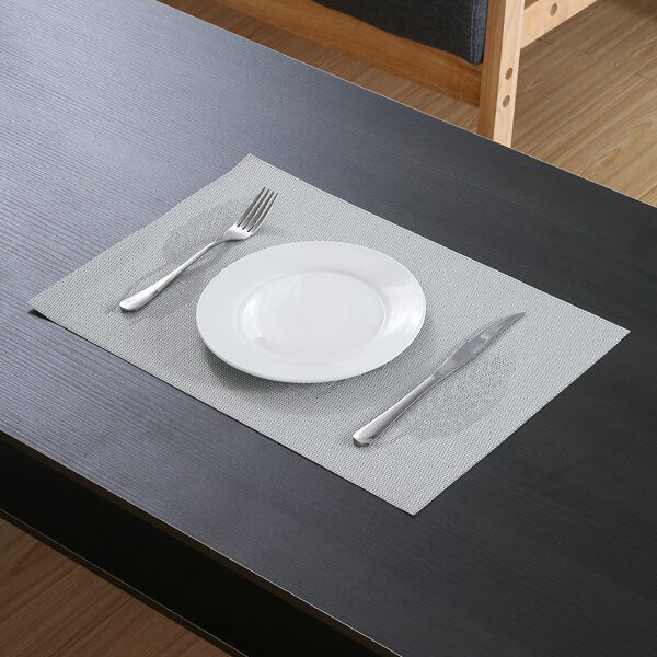 

Leaf Print Placemat, Silver