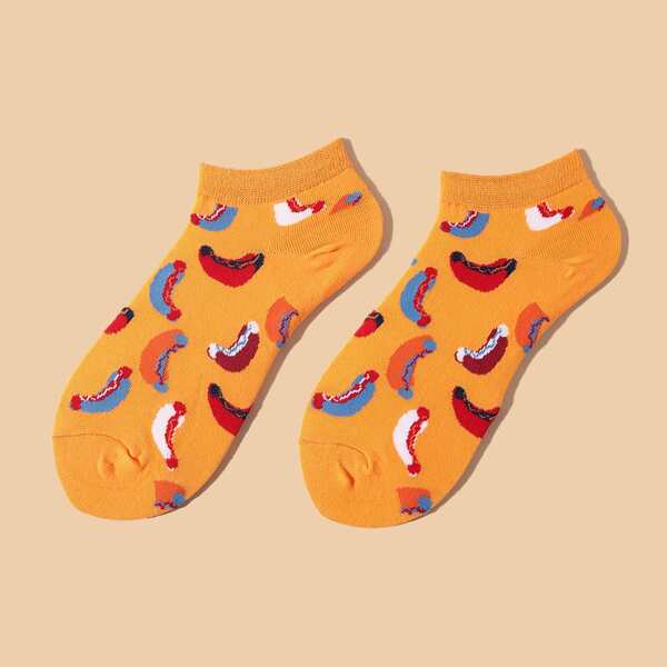 

Hot Dog Graphic Socks, Multicolor