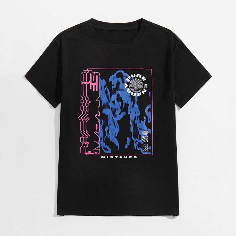 

Guys Letter Graphic Tee, Black