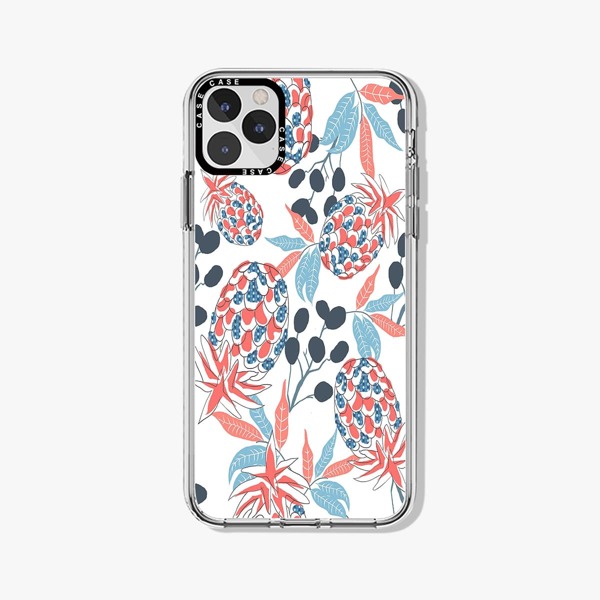 

Pineapple & Plants Pattern Phone Case, Multicolor