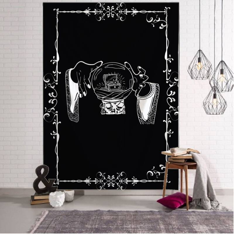 

Hand Graphic Tapestry, Black and white