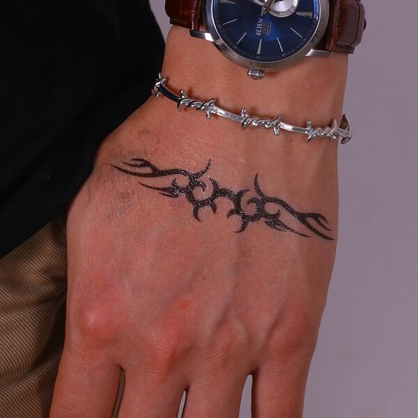 

Men Cuff Bracelet, Silver