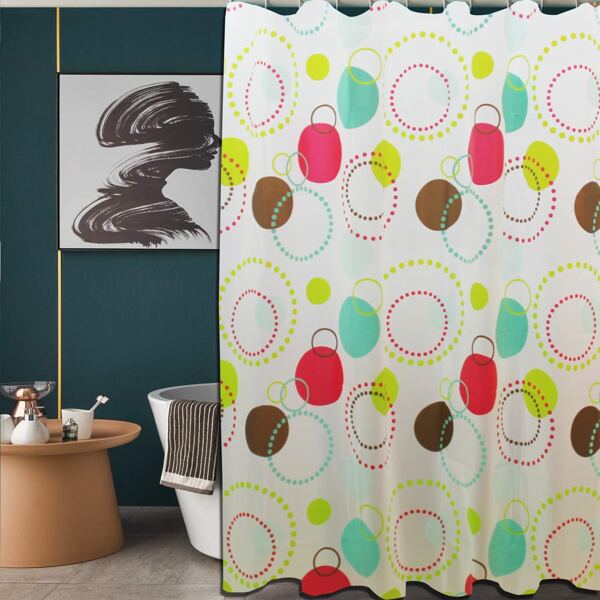 

Circle Print Shower Curtain, Multicolor
