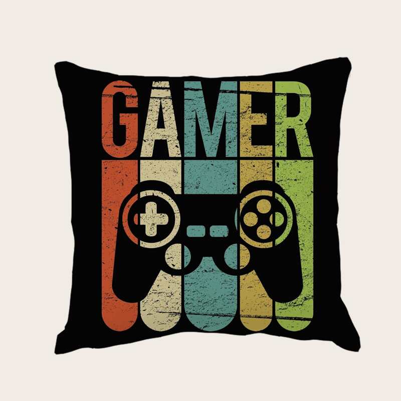 

Gamepad Print Cushion Cover Without Filler, Multicolor