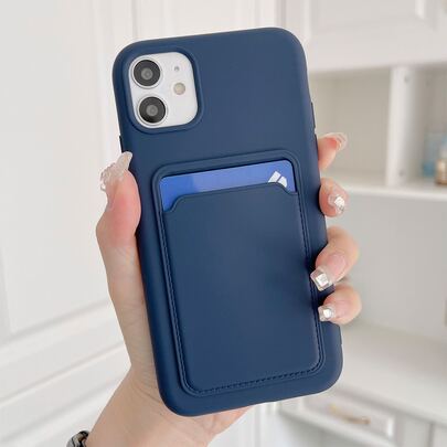 Solid Phone Case With Card Slot