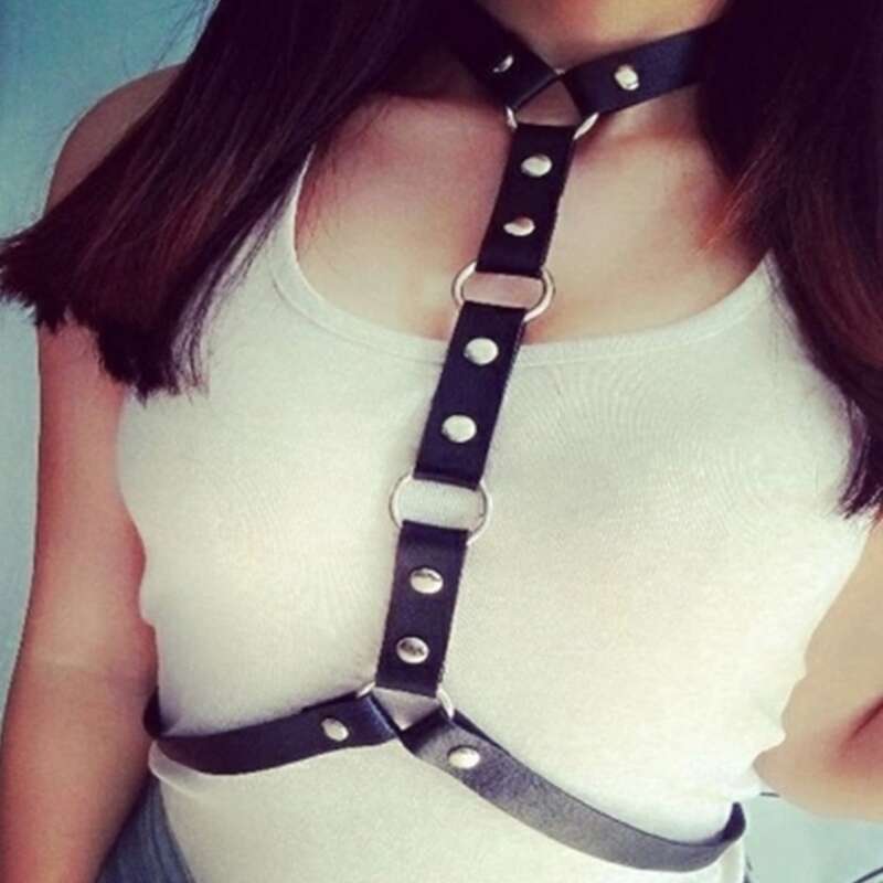 

Ring Linked Body Harness, Black