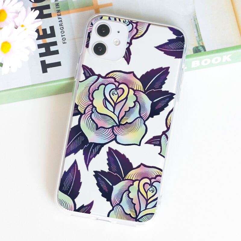 

Flower Graphic Phone Case, Purple