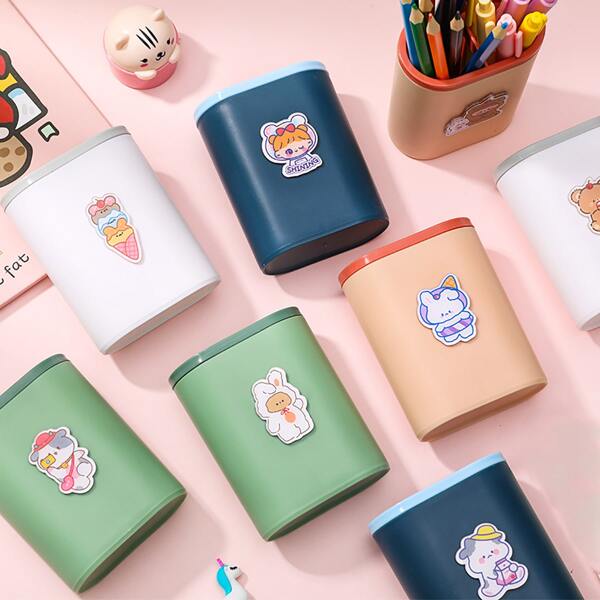 

1pc Cartoon Graphic Random Pen Holder, Multicolor